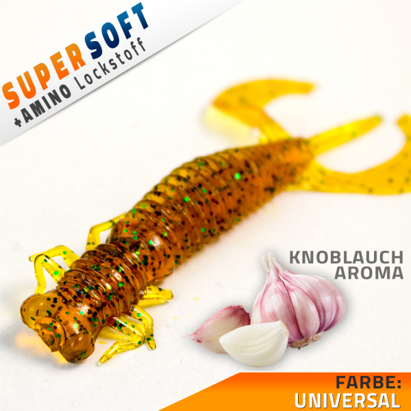 Künstliche Larve Libelle Creature Bait Gummiköder Gummifische Aroma Kunstköder Universal Knoblauch