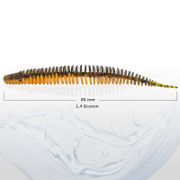 Big Worms Wurm gerippt Angelköder Brown Flakes Shrimp