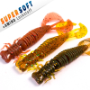 Kunstköder 63mm Larve Aroma Barsch Forelle Trout Köder Angeln Gummiköder Softbait Pink / Purple Tintenfisch