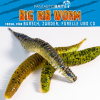 Big Worms Wurm gerippt Angelköder Motoroil / Chartreuse UV Flusskrebs