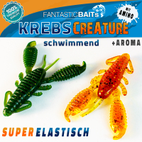 Krebse Kunstköder schwimmend +Aroma Barsch Forelle Trout Köder Angeln Gummiköder Olive Green Flusskrebs